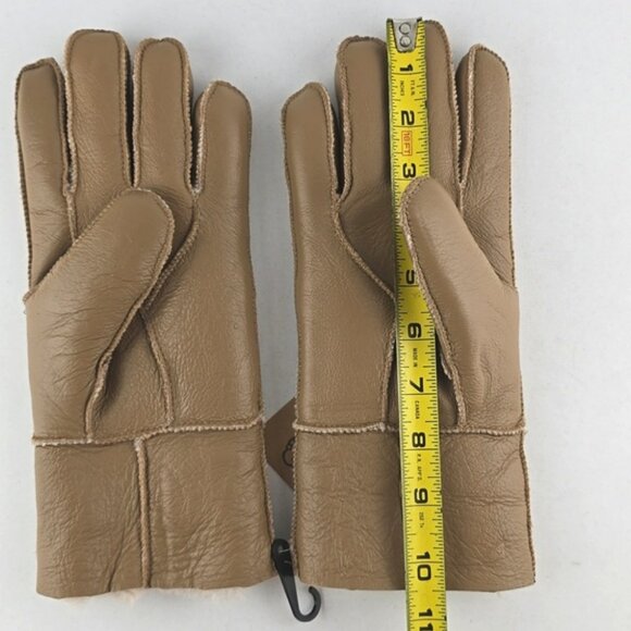 LAMO Women's Tan 100% Premium Australian Sheepskin Genuine Leather Gloves Size L - Picture 8 of 9